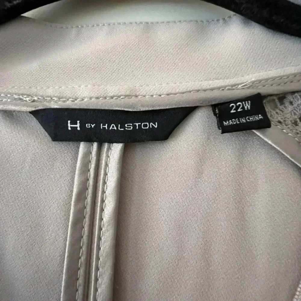 Halston Taupe/Light Grey Color Jacket- Size 22w-Brand New - Picture 2 of 5